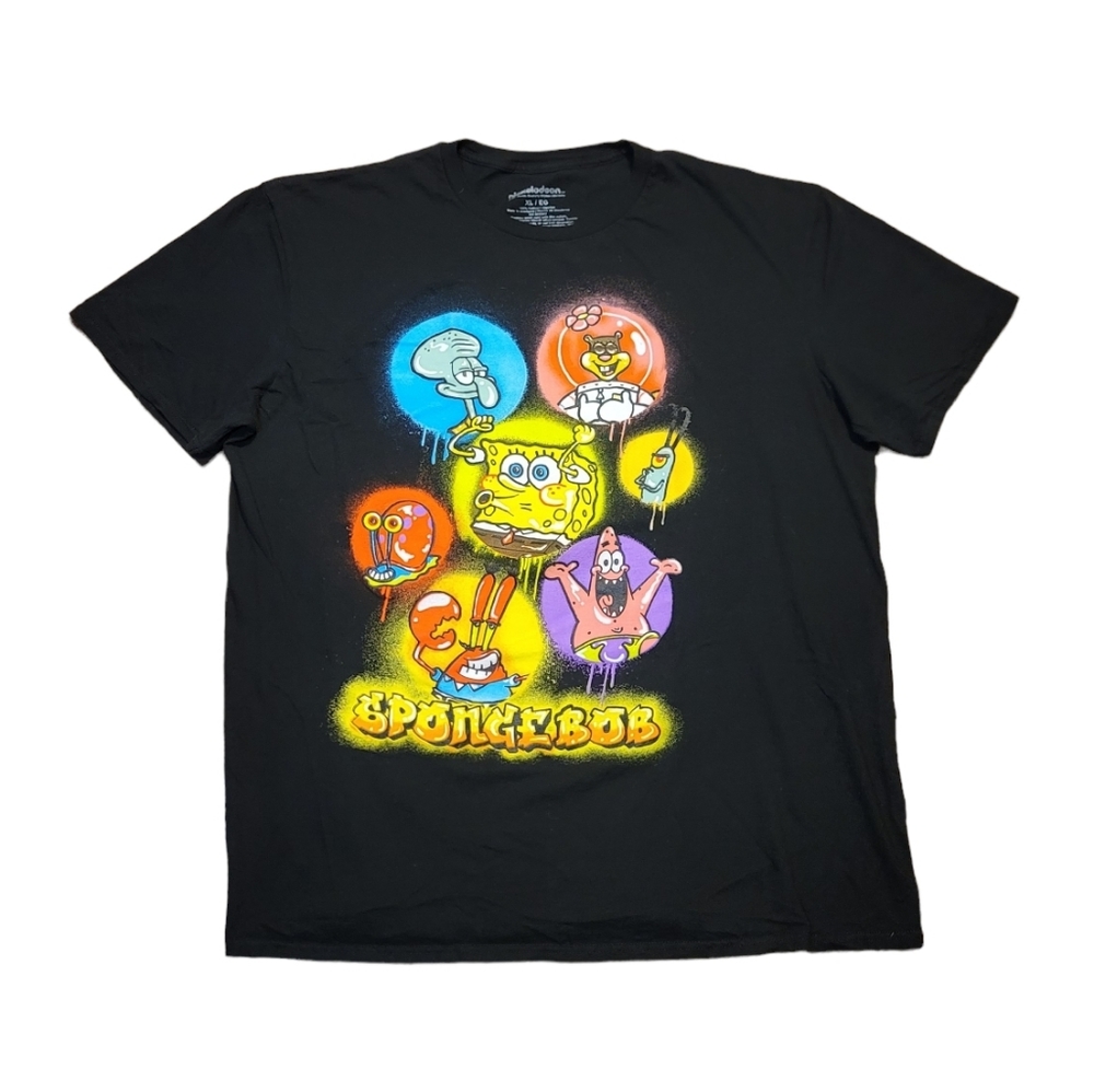 Nickelodeon Spongebob Squarepants Size XL Black T-Shirt